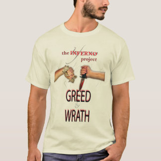 Crew-Halst-shirt der Männer mit Habsucht- u. T-Shirt