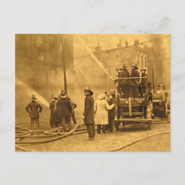 Crew in Aktion - Vintag Postkarte (Vorderseite)