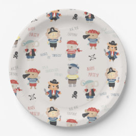 Crew kids Party Pirate Paper Plate Pappteller