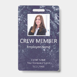 Crew-Member Barcode-Ereignis Blue-Abzeichen Ausweis