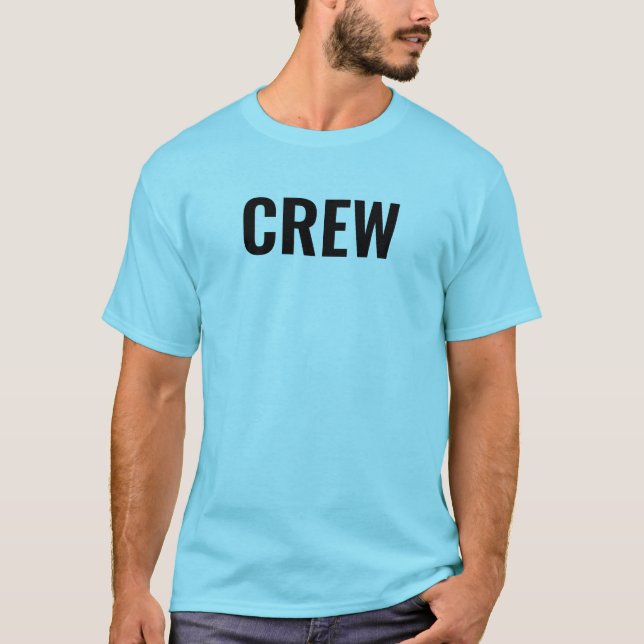 Crew Mitarbeiter Back & Front Print Mens Blue Hori T-Shirt (Vorderseite)