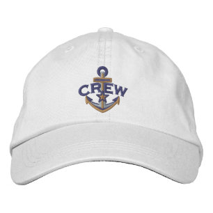 Crew Nautical Stern Anker Stickerei Bestickte Baseballkappe