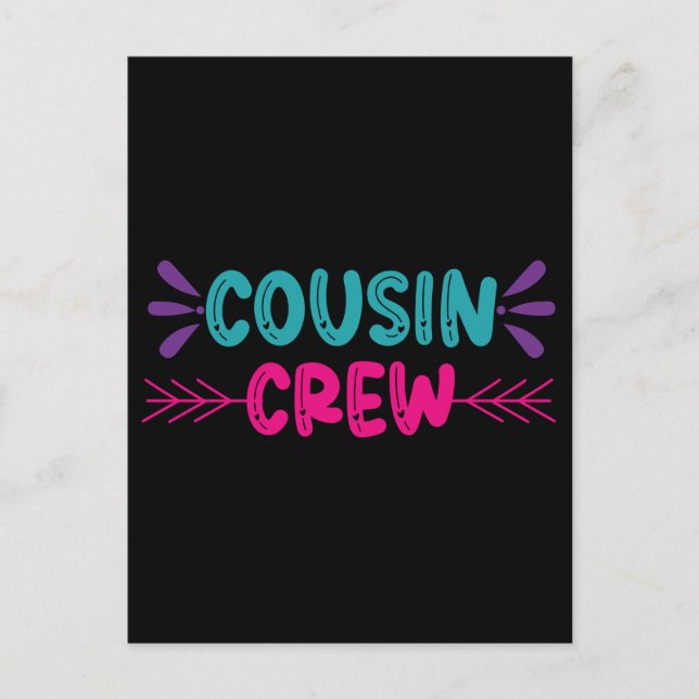 Crew niedlicher Cousin Postkarte (Vorderseite)