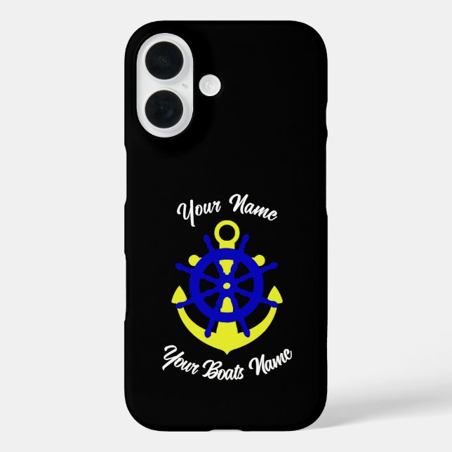 Crew personalisiert iPhone 16 hülle (Rückseite)