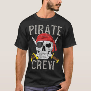 Crew-Piratenflagge-Flag Skull-Familie passt T-Shirt