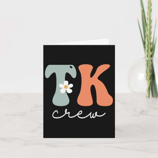 Crew Retro Groovy Vintage Frauen glücklich ersten  Karte (Vorderseite)