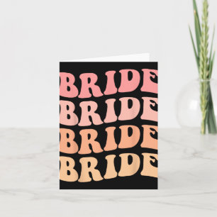 Crew Retro Wedding Bride Bachelorette P Karte