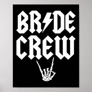 Crew Rock'n'Roll Gothic Halloween Bachelorette Par Poster