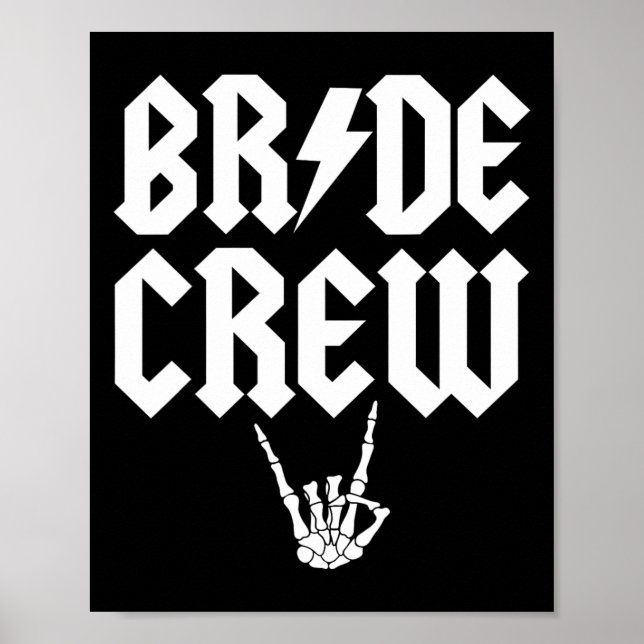Crew Rock'n'Roll Gothic Halloween Bachelorette Par Poster (Vorne)