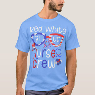 Crew Rot Blauer Krankenschwester Sonnenbrille 4. J T-Shirt