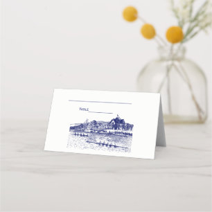 Crew-Ruderer rasen mit Boathouse Blue Platzkarte