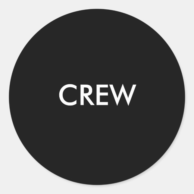 CREW RUNDER AUFKLEBER (Vorderseite)