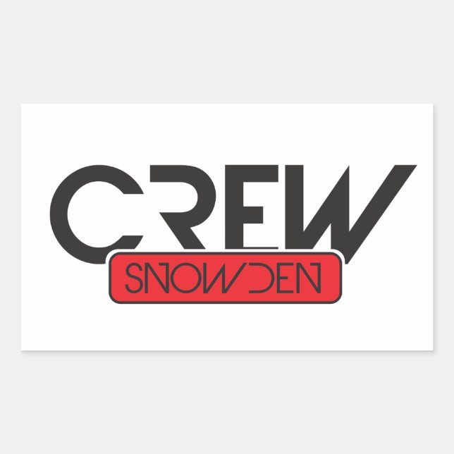 Crew Snowden Rechteckiger Aufkleber (Vorderseite)