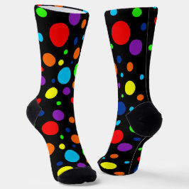Crew-Socken aus schwarzem Regenbogen Socken