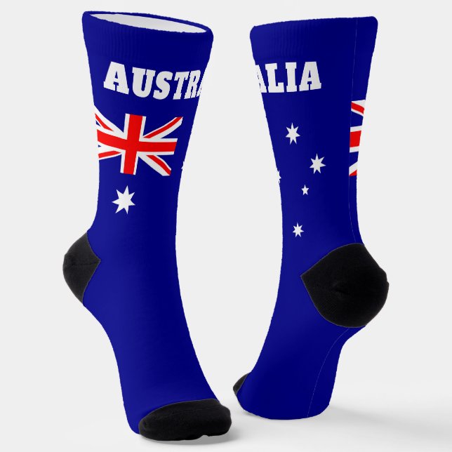 Crew Socken mit australischer Flagge (Gewinkelt)