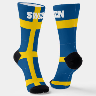 Crew-Socken mit schwedischer Flagge Socken