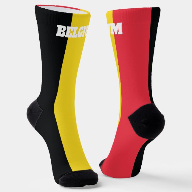 Crew-Socken unter belgischer Flagge Socken (Gewinkelt)