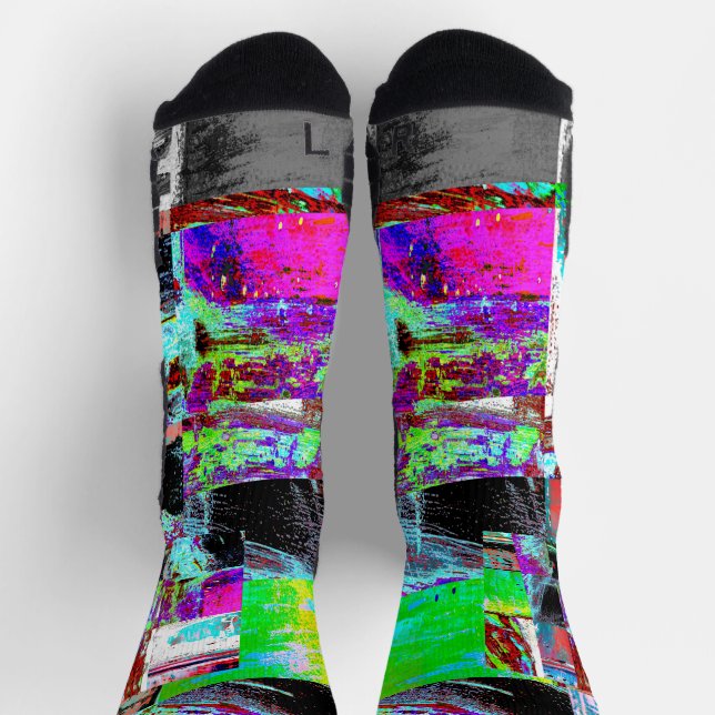 Crew Socks – Abstract Grid Socken (Oben)