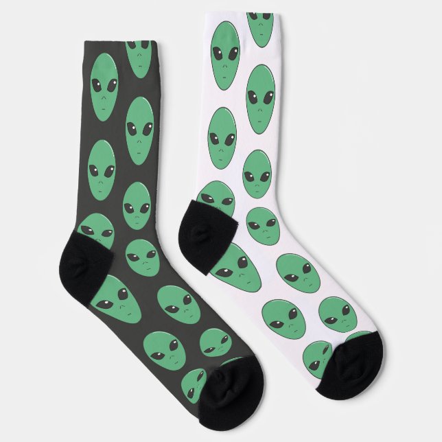 Crew Socks alienígena verde Socken (Rechts)