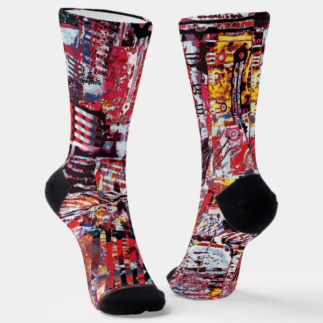 Crew Socks – Fragmented Pulse Socken (Gewinkelt)
