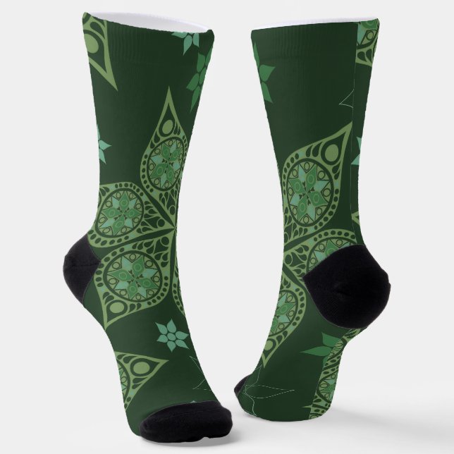 Crew Socks - Klassische Paisley-Eleganz Socken (Gewinkelt)