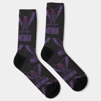 Crew Socks mothman pattern purple Socken