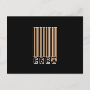Crew Strichcode Postkarte