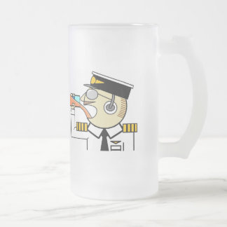Crew trinkt mattierte Bier-Tasse Mattglas Bierglas