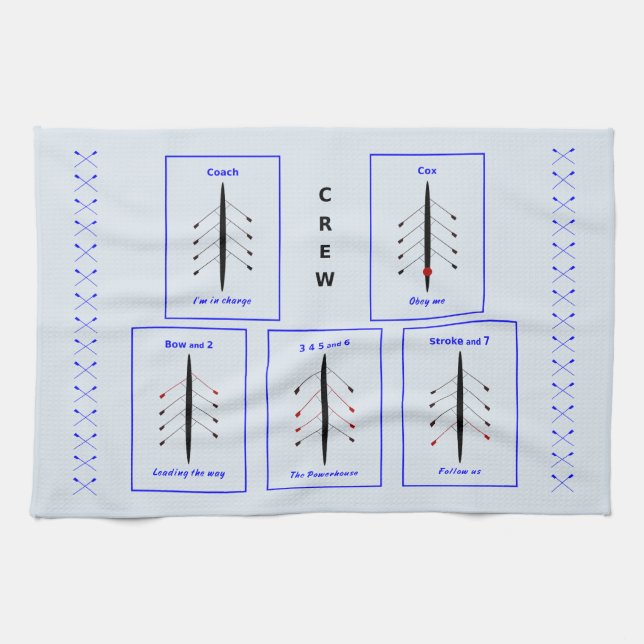 Crew und Bedeutung Rudern Handtuch (Horizontal)