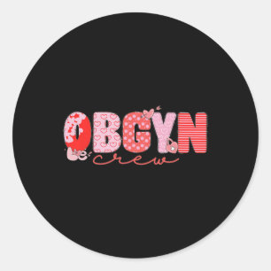 Crew Valentine Obstetrics Obgyn Group Runder Aufkleber