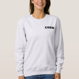 Crew von Logokombinationen für Vorder- und Rücksei Sweatshirt