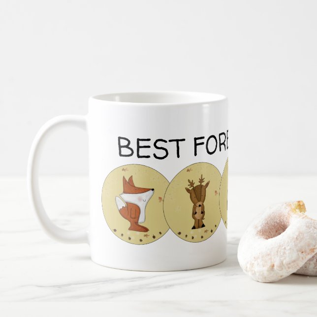 Crew Waldland - beste Waldfreunde/ Einzelpersonen Kaffeetasse (Mit Donut)