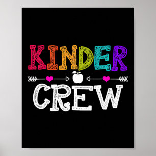 Crew zurück zur Schule Kindergarten Lehrerin St. Poster