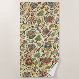 Crewel Work Stickerei Obst und Blume Strandtuch