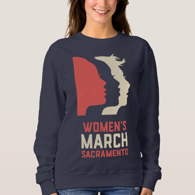 Crewneck der März der Frauen Unisexstrickjacke Sweatshirt (Vorderseite)