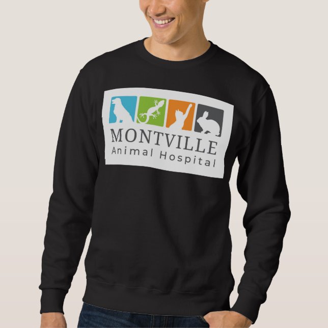 Crewneck-Sweatshirt mit großem Logo Sweatshirt (Vorderseite)