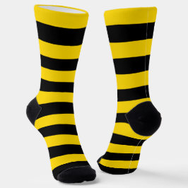 Crews Gelb/Schwarz Streifen Socken