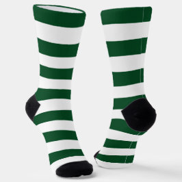 Crews mit grünen Streifen Socken