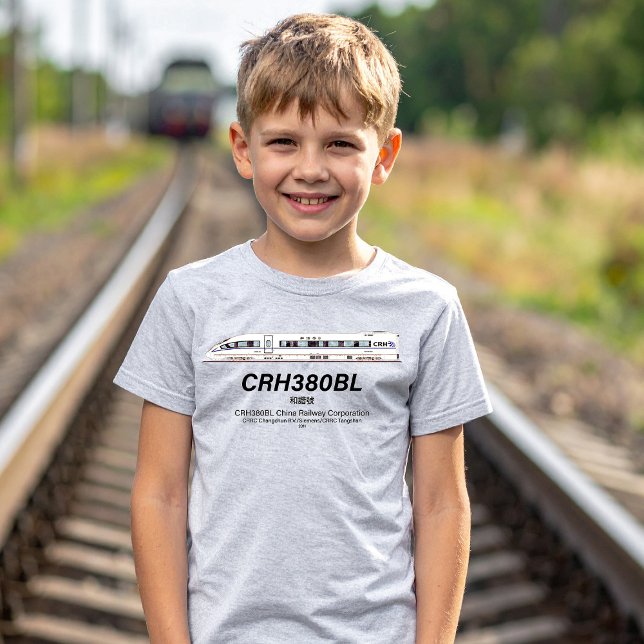 CRH380BL China Eisenbahn Hochgeschwindigkeits-Elek T-Shirt (CRH380BL China Railway High-Speed Electric Train. Boy Basic T-Shirt)
