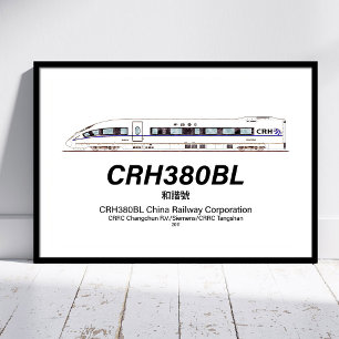CRH380BL China Railway Hochgeschwindigkeits-Elektr Poster
