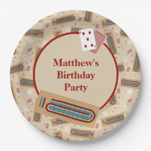 Cribage Game Geachtetes Personalisiertes Party Pappteller