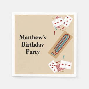 Cribage Game Geachtetes Personalisiertes Party Serviette