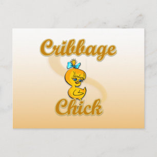 Cribbage Chick Postkarte