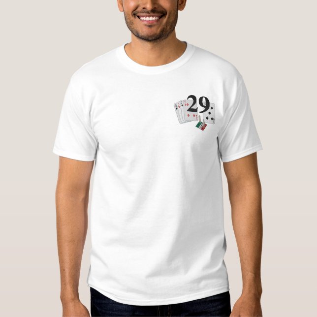 Cribbage- die perfekte Hand Besticktes T-Shirt (Vorderseite)