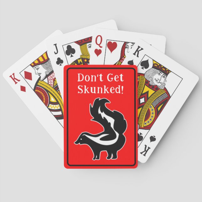 Cribbage Don't Get Skunked Red Black and White Spielkarten (Rückseite)
