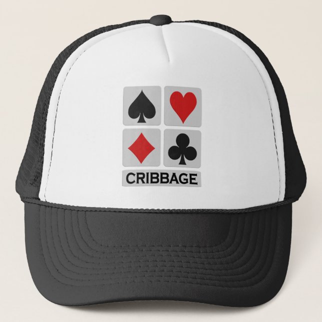 Cribbage hat - Farbe wählen Truckerkappe (Vorderseite)