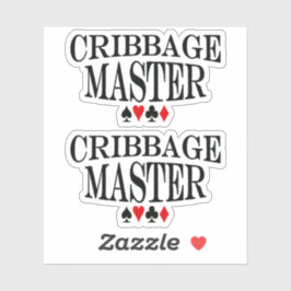 Cribbage Master 2x Vinyl Aufkleber