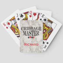 Cribbage Meister auf Marmorierungpersonalisiertem