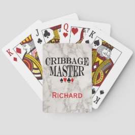 Cribbage Meister auf Marmorierungpersonalisiertem Spielkarten