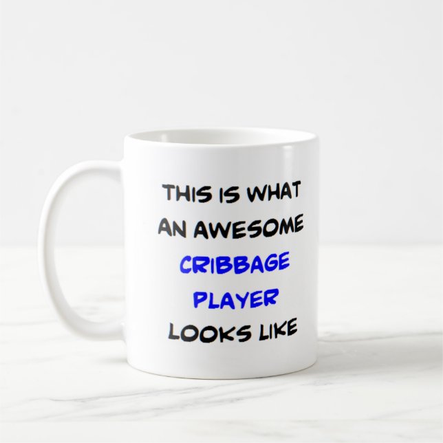 Cribbage-Player, phantastisch Kaffeetasse (Links)